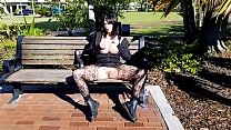 Gothic Slut Squirts On Public Park Bench Larkin Love